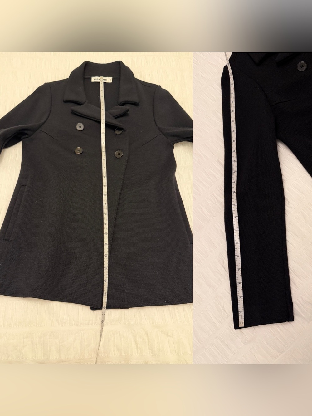 JIL SANDER Knit Wool Double Breasted Jacket Blazer Minimalist Quiet Luxury Chic - Picture 17 of 17